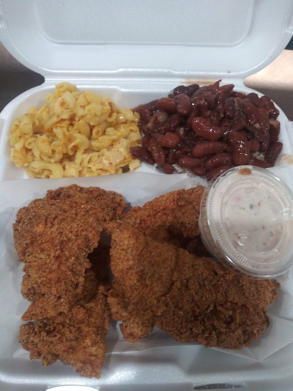 Printed menu for combo plates and sides.